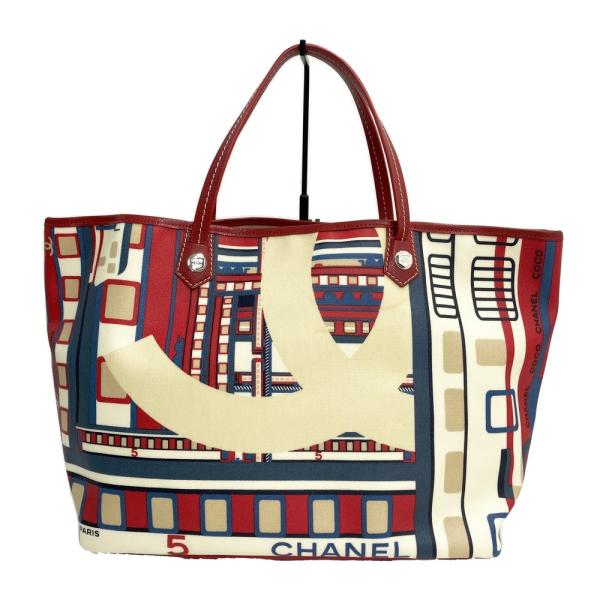 CHANEL シャネル トートバッグ セントラル ステーション レッド系