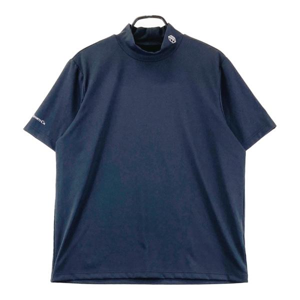 WAAC メンズシャツ ネイビー Ｓ 新品 WAAC ワック ハイネック 半袖Tシャツ ネイビー系 S ゴルフウェア