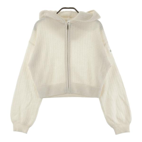 alo yoga ニットパーカー ホワイト系 XS レディース : ブランド古着 