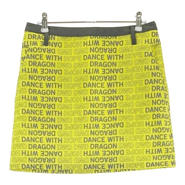 サイズ：2 DANCE WITH DRAGON ダンスウィズドラゴン  スカート 総柄 イエロー系 [240101721311] ゴルフウェア レディース ストスト Dance With Dragon（ダンスウィズドラゴン） スカート 総柄 イエロー系
