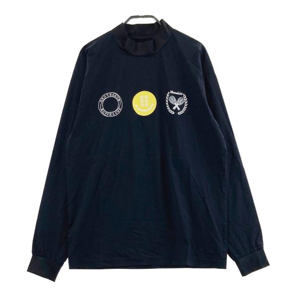 サイズ：4 RUSSELUNO ラッセルノ  ハイネック 長袖Tシャツ 総柄 ブラック系 [240101453448] ゴルフウェア メンズ ストスト Russeluno（ラッセルノ） ハイネック長袖 Tシャツ ブラック系 4 ゴルフ