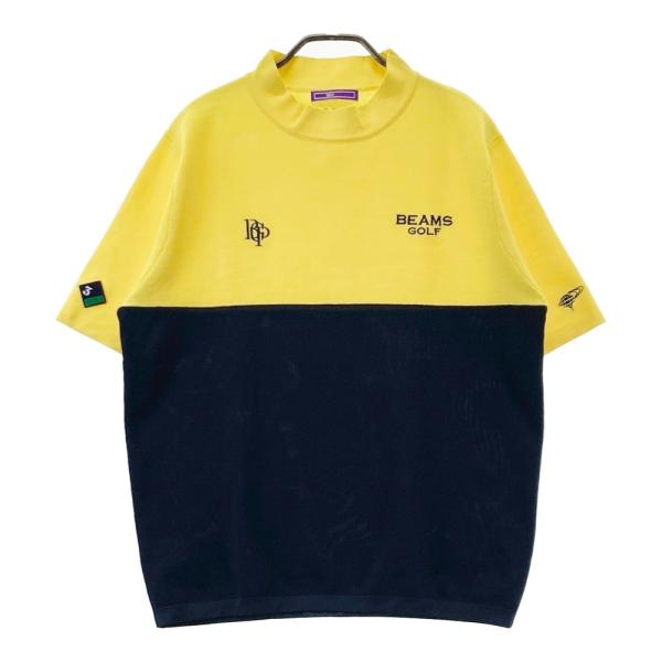 サイズ： BEAMS GOLF ビームスゴルフ 2024年モデル モックネック 半袖ニットセーター  ネイビー系 [240101728987] ゴルフウェア メンズ ストスト BEAMS GOLF ビームスゴルフ 2024年モデル モックネック 半袖ニット