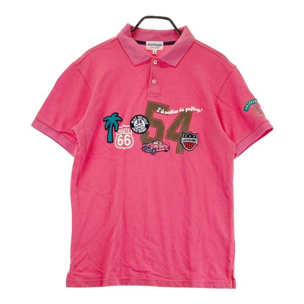 Jack Bunny!!（ジャックバニー） JACK BUNNY 半袖ポロシャツ ピンク系