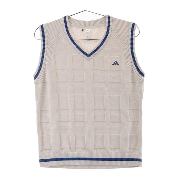 ADIDAS GOLF アディダスゴルフ 2024年モデル Vネック ニットベスト  ピンク系 XL ゴルフウェア レディース