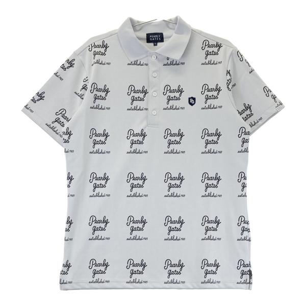 PEARLY GATES（パーリーゲイツ） 半袖ポロシャツ ロゴ柄 グレー系 5