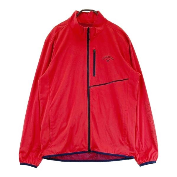 CALLAWAY キャロウェイ ジップ ナイロンジャケット レッド系 L ゴルフ