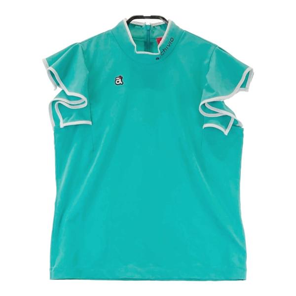 サイズ：40 ARCHIVIO アルチビオ  ラッフルスリーブ 半袖Tシャツ  グリーン系 [240101736893] ゴルフウェア レディース ストスト archivio（アルチビオ） ラッフルスリーブ 半袖Tシャツ グリーン系 40