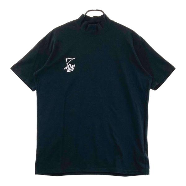 TANGRAM タングラム ×RYUJI KAMIYAMA モックネック 半袖Tシャツ ブラック系 L ゴルフウェア メンズ