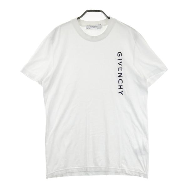 GIVENCHY ジバンシィ BM70LV3002 半袖Tシャツ バーティカルロゴ  ホワイト系 S メンズ