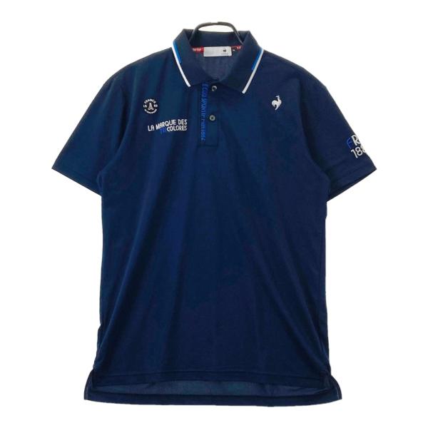 サイズ：L LE COQ GOLF ルコックゴルフ 2024年モデル 半袖ポロシャツ  ネイビー系 [240101423290] ゴルフウェア メンズ ストスト LE COQ GOLF ルコックゴルフ 2024年モデル 半袖ポロシャツ ネイビー系
