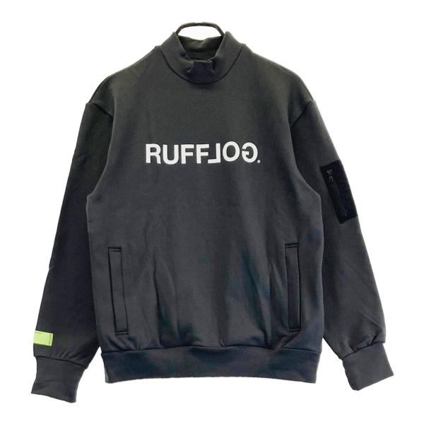 サイズ：S RUFFLOG ラフロッグ 2024年モデル ハイネック スウェットトレーナー 裏起毛  グレー系 [240101742761] ゴルフウェア メンズ ストスト RUFFLOG（ラフロッグ） 2024年モデル ハイネック スウェットトレーナー