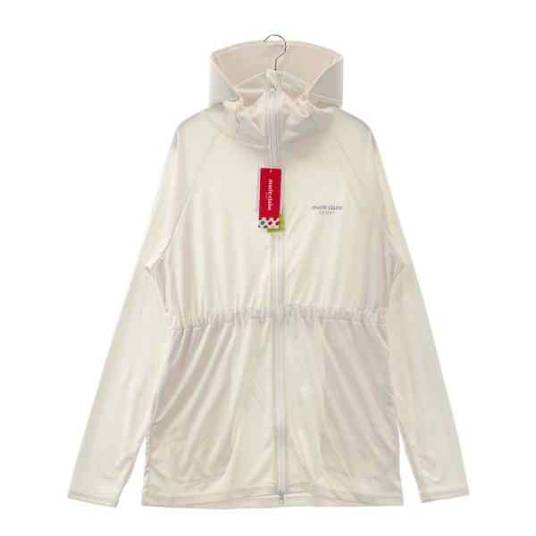 marie claire sport マリクレール スポール 414-708 バイザー付き UVパーカー ロング  ホワイト系 L ゴルフウェア レディース