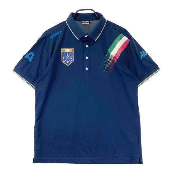 KAPPA GOLF カッパゴルフ  半袖ポロシャツ  ネイビー系 LL ゴルフウェア メンズ