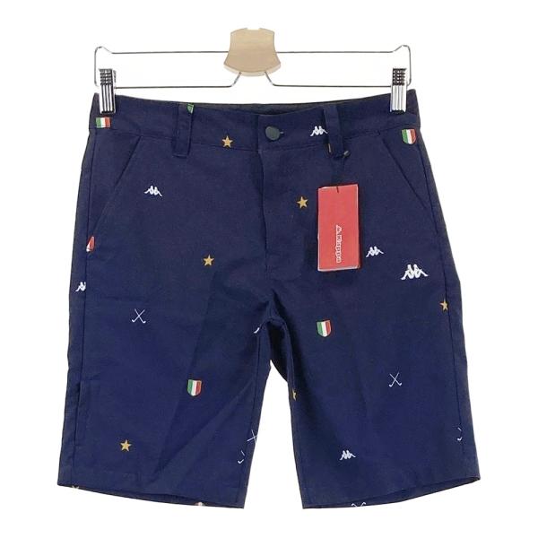 【新品】KAPPA GOLF カッパゴルフ  ショートパンツ 総柄 ネイビー系 M ゴルフウェア レディース