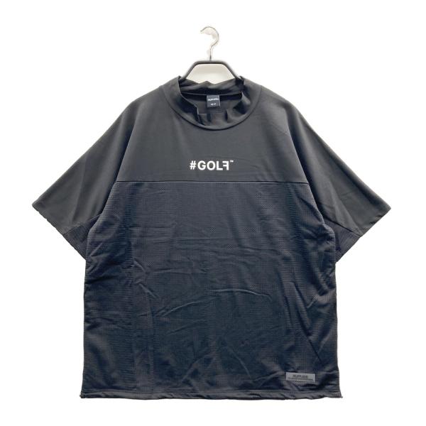 RUFFLOG ラフロッグ 異素材切替 モックネック半袖Tシャツ ブラック系
