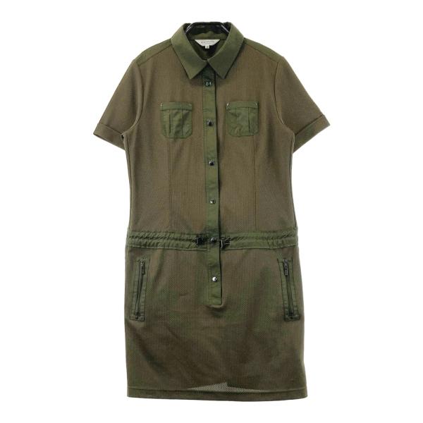 LANVIN SPORT ランバン スポール  半袖ワンピース メッシュ  カーキ系 38 ゴルフウェア レディース