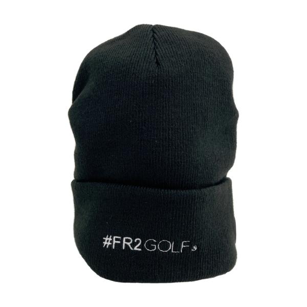 美品】FR2 GOLF エフアールツーゴルフ ニット帽 ブラック系 ゴルフ
