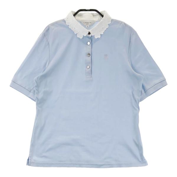 LANVIN SPORT ランバン スポール  半袖ポロシャツ  ブルー系 40 ゴルフウェア レディース