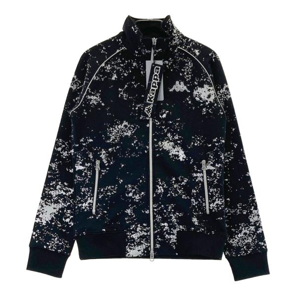 【新品】KAPPA GOLF カッパゴルフ  長袖 フルジップジャケット 総柄 ブラック系 M ゴルフウェア レディース