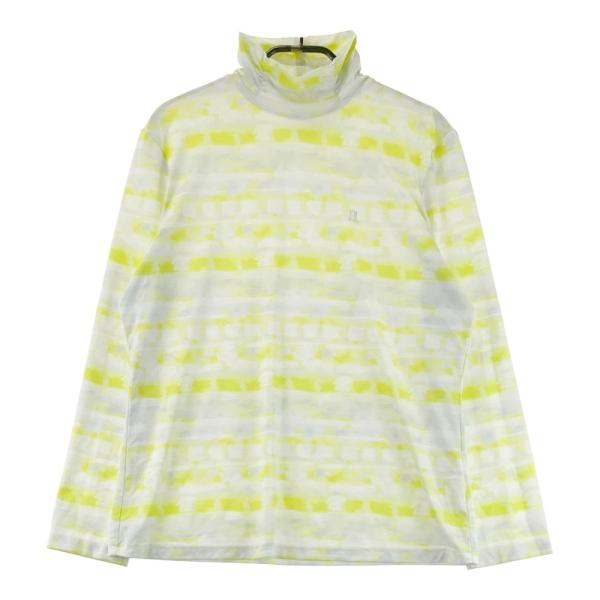 LANVIN SPORT ランバン スポール  ハイネック 長袖Tシャツ 総柄 イエロー系 42 ゴルフウェア レディース