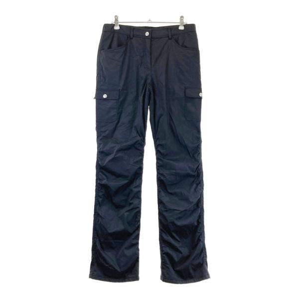 LANVIN SPORT ランバン スポール  蓄熱 シャーリングパンツ  ブラック系 40 ゴルフウェア レディース