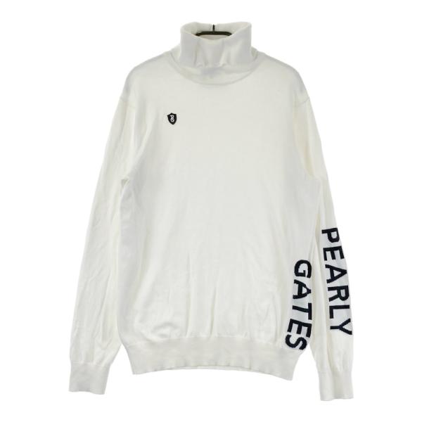 PEARLY GATES パーリーゲイツ タートルネック ニットセーター ホワイト