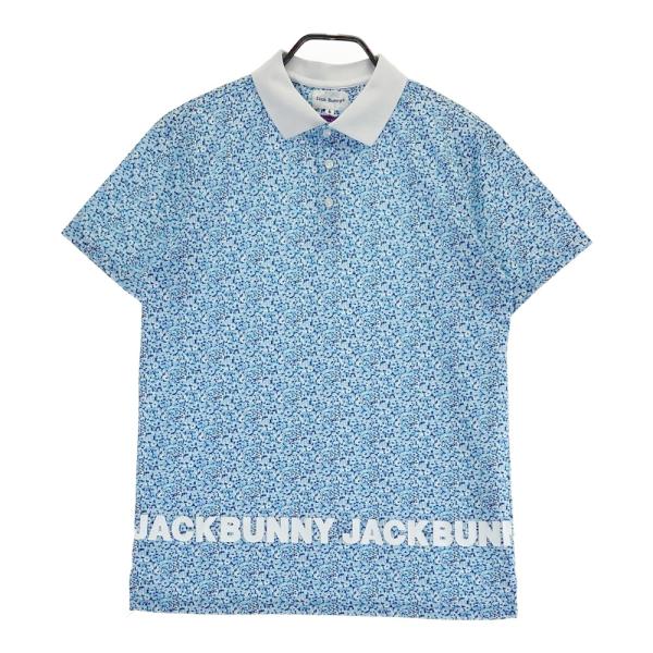 JACK BUNNY ジャックバニー ×LIBERTY 半袖ポロシャツ 花柄 ブルー系 6