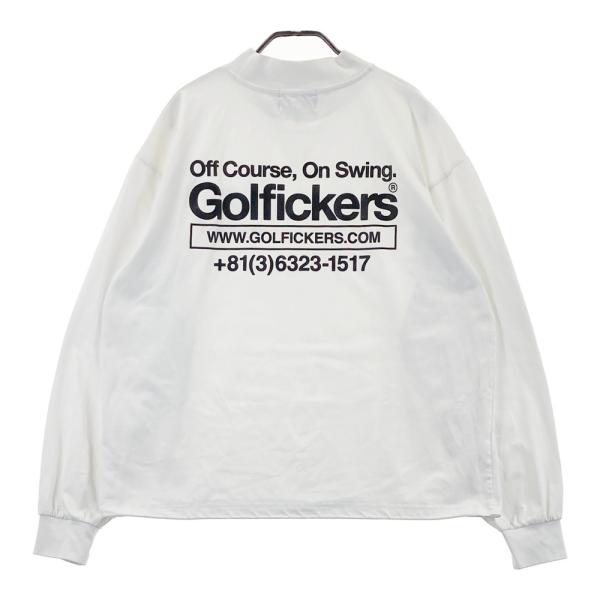 Golfickers ゴルフィッカーズ モックネック 長袖Tシャツ ホワイト系 L