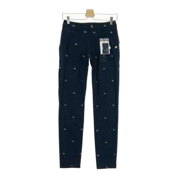 St Andrews レディースパンツ Lサイズ ダークグレー 新品タグ付き 新品】ST ANDREWS セントアンドリュース ロングパンツ 総柄 ブラック系