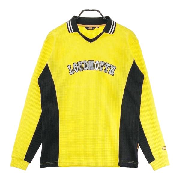 美品】LOUD MOUTH ラウドマウス 長袖ポロシャツ スキッパー イエロー系