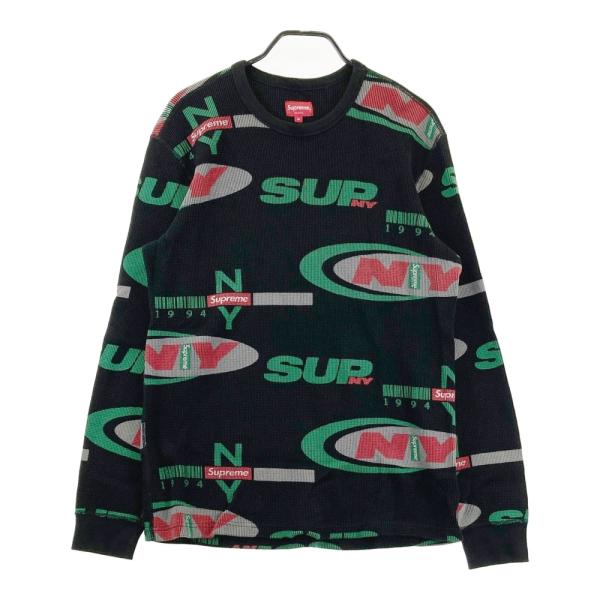 SUPREME シュプリーム 18AW クルーネック 長袖Tシャツ トレーナー ニューヨーク ブラック系 M メンズ