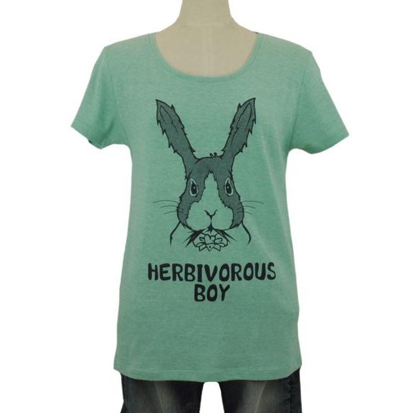 レディース Tシャツ 半袖 草食男子 うさぎ Ziozio Ziof002 工房壱yahoo 店 通販 Yahoo ショッピング