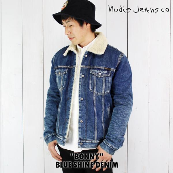 新品 チュニジア製 NUDIE JEANS デニムジャケット S 加工 Nudie Jeans NudieJeans デニムジャケット BONNY Blue Shine