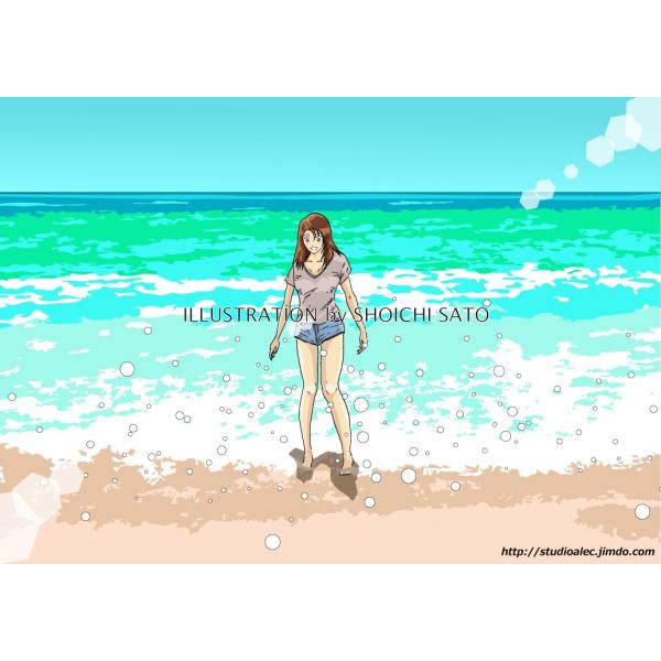 バリ絵画:beach girls studioalec_se10026s