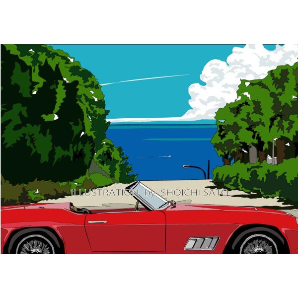 水平線の薫る丘ii 湘南イラスト版画作品 Buyee Buyee Japanese Proxy Service Buy From Japan Bot Online