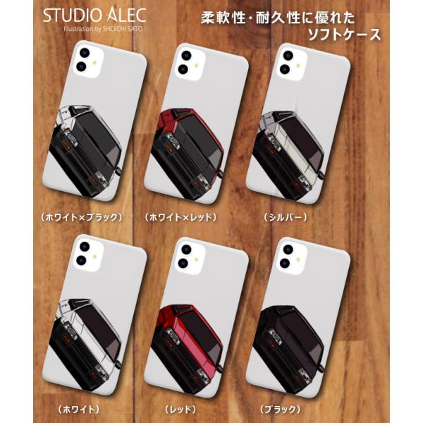 トヨタ AE86レビンのイラスト ソフトケース型スマホケース