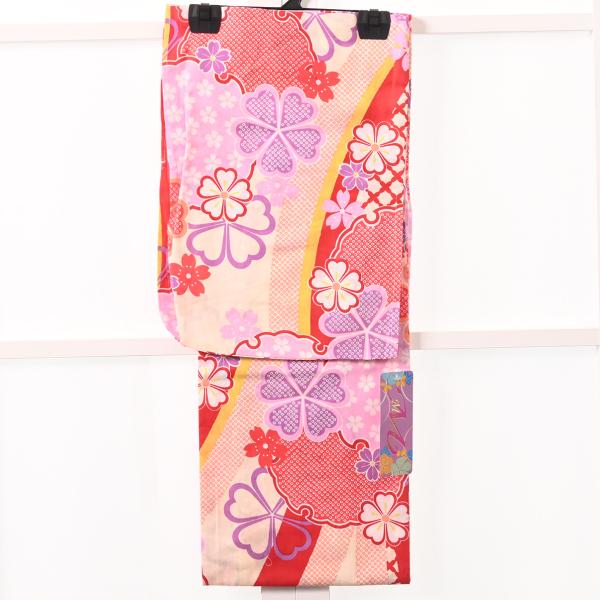 ジュニア浴衣/2481-5332/Misayama/200-4A/150cm/オフ白/ゆかた/綿100％/単品/お仕立て上がり