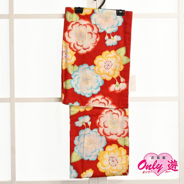 プレタ浴衣/16-1600TY/山本彩/Y-006/赤/ゆかた/綿100％/レディース/単品/お仕立て上がり/フリーサイズ