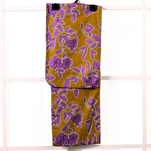 【在庫処分品】プレタ浴衣/16-1688TY（TY3600）Misayama/パープル/ゆかた/綿100％/レディース/単品/お仕立て上がり/フリーサイズ