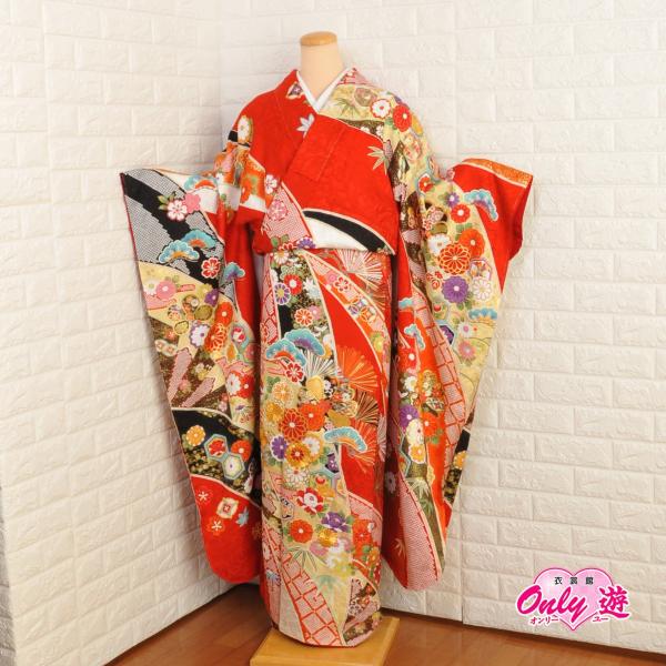 【激安】【在庫処分品】振袖【お仕立て済】プレタ振袖/Girl's Mode×わたなべ麻衣/20-616NK/(NK2000)/十日町/単品/購入/ブランド/正絹/結婚式/成人式/卒業式/赤