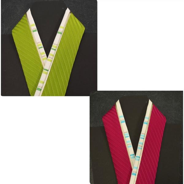 【激安】81NK40030【在庫処分品】【少々難有り】横段織重ね衿/重ね衿/正絹/振袖用/重ね襟