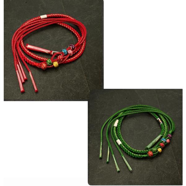 82NK40056【在庫処分品】【少々難有り】帯締め/振袖用帯〆/小田巻き7連/2色四本バラ/組紐/手組み/丸打ち/並尺/絹/金属糸/中国製