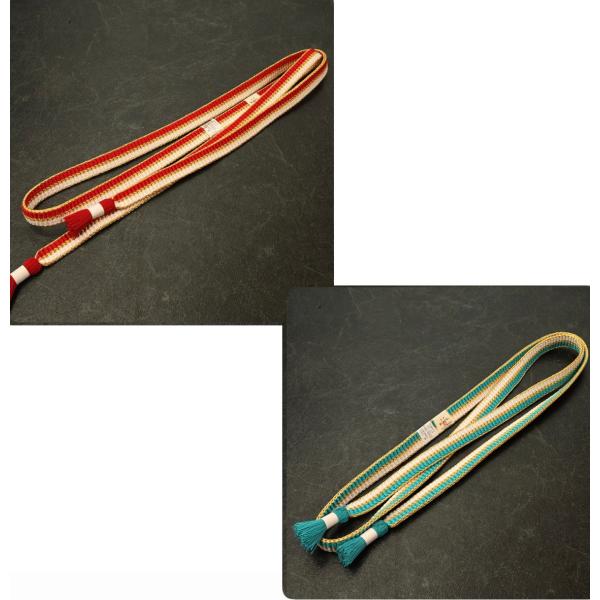 82NK50050【在庫処分品】【少々難有り】帯締め/振袖用帯〆/京くみひも/正絹/組紐/手組み/平打ち/M寸/日本製