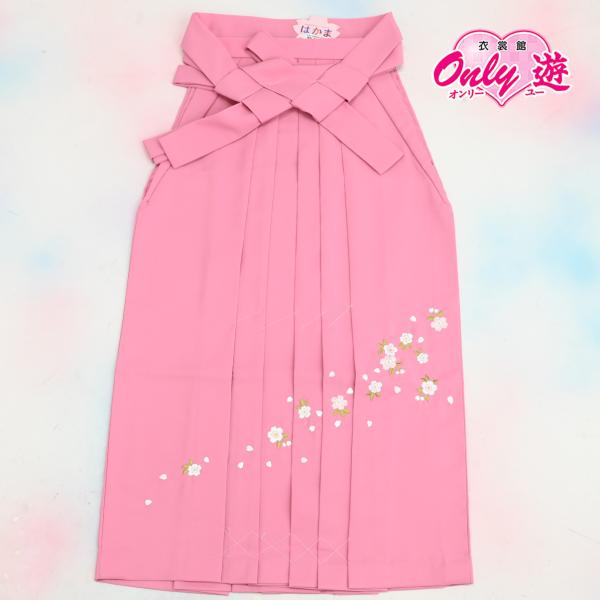 【激安】30【在庫処分品】【紐下91cm】袴単品/91-367BN/斜めライン桜/ピンク/レディース/謝恩会/卒業式/女子用/はかま/M