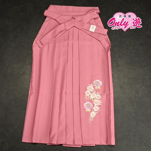30【在庫処分品】【紐下91cm】女袴/袴単品/91-435BN/刺繍/くすみピンク/レディース/謝恩会/卒業式/女子用/はかま/M