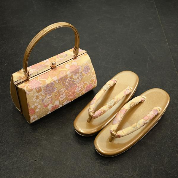 草履バッグセット/DA6577-1/ZB-1270NK/佐賀錦/Lサイズ/振袖用