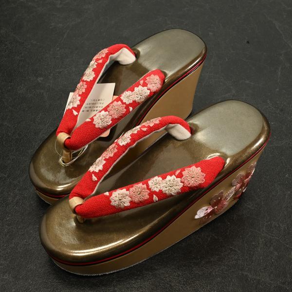 和装履物/レディース/草履/Lサイズ※台 色変色あります。Webページにつき多少の色の違いがございます。あらかじめご了承ください。