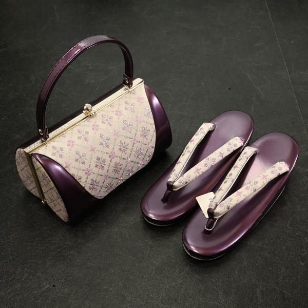 草履バッグセット/Lサイズ/24~24.5cm/※箱が痛んでおります。※Webページにつき現物とは色が異なる場合があります。あらかじめご了承ください。