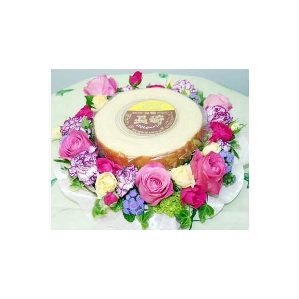 生花リースアレンジと長崎バウムクーヘン【地域限定送料無料】