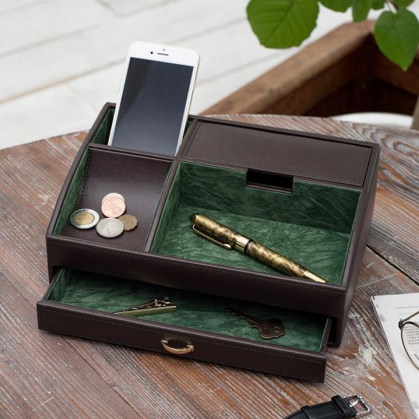 小物入れ 卓上 おしゃれ 引き出し オーバーナイター 革 小物収納 メンズ ネイビー 在宅勤務 テレワーク 収納 アイデア 240 S519 Studiolo Yahoo ショップ 通販 Yahoo ショッピング